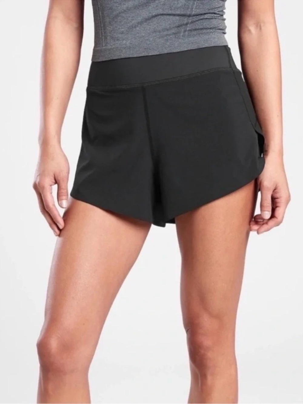 Athleta Run With It 3.5” Black Shorts Size L